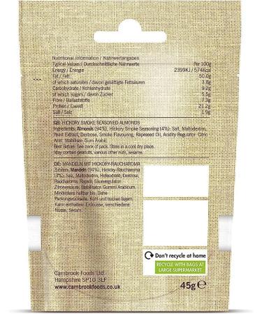 Cambrook | Almonds Hickory Smoke Seasoned 45g | Peanuts Caramelised Sesame Seeds 45g | Sweet Chilli Peanuts & Cashews 45g by Food Sanctuary - Buy Online on SooperMarket.com