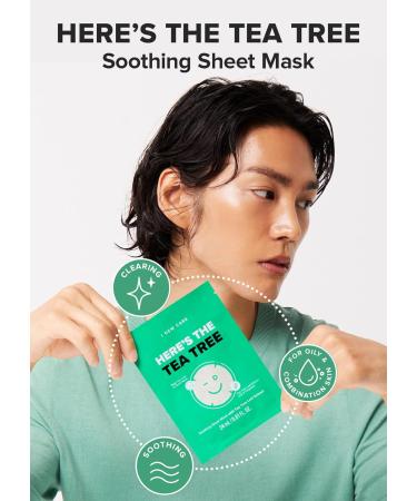 I DEW CARE Sheet Mask Pack - Here's The Tea Tree | with Tea Tree Leaf Extract Soothing Balancing Korean Face Mask Set for Oily & Sensivitive Skin Hydrating Moisturizing (10 Count) 05 Here's The Tea Tree - Buy Online on SooperMarket.com