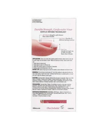 KISS Salon Acrylic French Nail Manicure Set - Petite Square Crush Hour, Pink Gel Glue, Mini File, Manicure Stick, 28 Fake Nails - Buy Online on SooperMarket.com