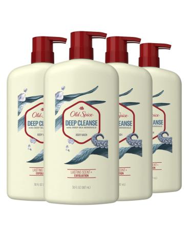 Old Spice Men's Body Wash Deep Cleanse with Deep Sea Minerals 30 oz (Pack of 4)