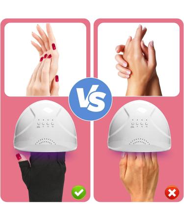 WLLHYF Anti UV Gel Nail Gloves - Fingerless Sun Protection Gloves 22cm-Black - Buy Online on SooperMarket.com