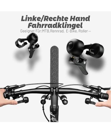 Arkim 120dB Bicycle Bell - Retro Mini Copper Bell for Left & Right-Handed Ideal for MTB Racing eBike & Kids' Bikes - 22.2mm Black - Buy Online on SooperMarket.com