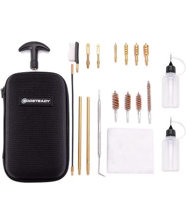 Boosteady Universal Handgun Cleaning Set for .22 .357 .38 9mm & .45 Caliber - Includes Bronze Bore Brush & Brass JAG Adapter - Perfect for Hunting & Maintenance - Buy Online on SooperMarket.com