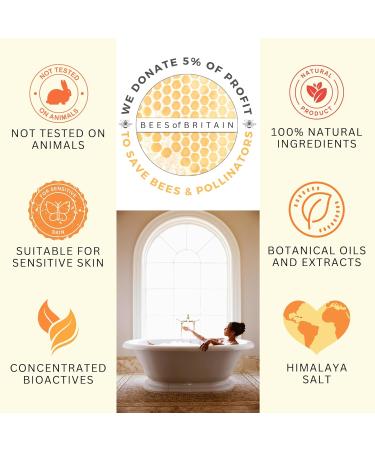 Bees of Britain Bathing Salt - 100% Natural Himalayan Salt with Chamomile | 450g | Supports Bee Conservation - Buy Online on SooperMarket.com