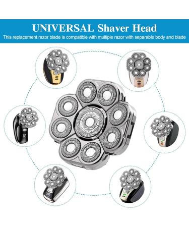 Buy Vesone Silver Replacement Cup Heads for Men - Extreme Speed 9-Head Universal Attachment for Body Hair Removal - Buy Online on SooperMarket.com