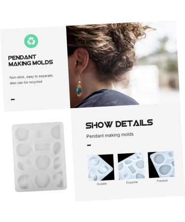 LALAFINA Epoxy Resin Mold Epoxy Mold Resin Keychain Molds Circle Earrings Pendant Making Manual Jewelry Mold Key Chain Charm White 17.2X12.9cm - Buy Online on SooperMarket.com
