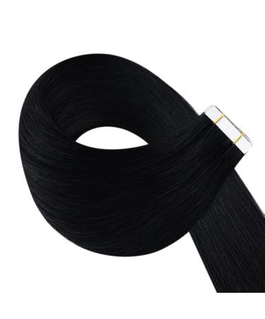 Buy Youngsee Black Tape In Extensions - Real Hair 50cm Virgin Quality 5pcs 12.5g | Smooth & Easy Application - Buy Online on SooperMarket.com