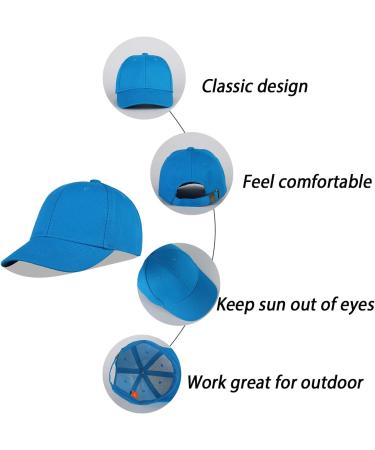 LANGZHEN 100% Cotton Kids Baseball Cap Hat for Girls Boys 2-4 Years - Adjustable Sun Hat in Black+Blue - Buy Online on SooperMarket.com