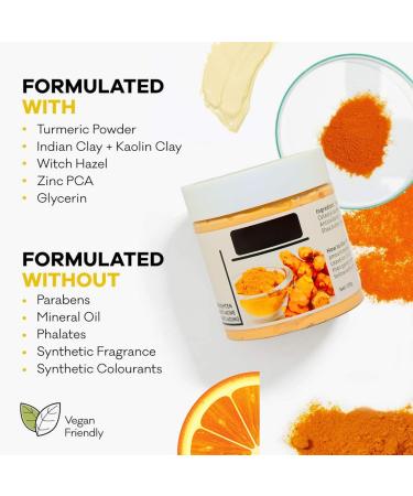 Turmeric Vitamin C Clay Face Mask Turmeric Clay Mask Turmeric Face Mask for Dark Spots Mud Mask Deep Cleansing Face Mask Skin Care Improve Blackheads Acne Dark Spots and Even Out Skin Tone 120g - Buy Online on SooperMarket.com
