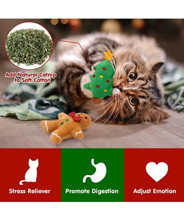 Festive Christmas Catnip Toys for Cats - Bite Resistant & Catnip Filled Teething Toy - Buy Online on SooperMarket.com