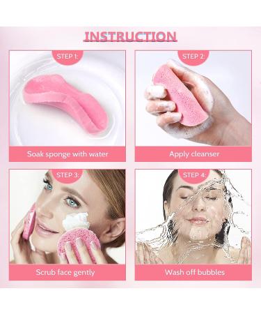 120 Pieces Compressed Facial Sponges - Professional Exfoliating Makeup Removal Pads for Spa Cleansing, Pink - Buy Online on SooperMarket.com