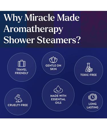 Miracle Made Aromatherapy Shower Steamers - Eucalyptus & Mint (15 Tablets) | Natural Essential Oil Shower Bombs for Nasal Congestion Relief and Relaxation - Buy Online on SooperMarket.com