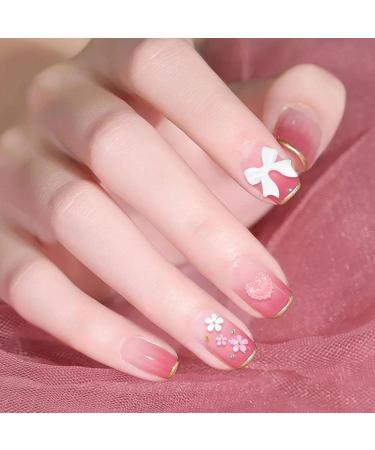 1000 PC 3D Nail Decorations Set - Pink & White Heart Charms Loop Nodes & Strass Stones for DIY Manicure & Jewelry - Buy Online on SooperMarket.com