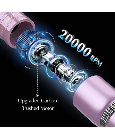 Professional Electric Nail File and Drill Kit with LED Display - Portable Efile for Acrylic and Gel Nails - Manicure Pedicure Tool for Beginners in Pink - Buy Online on SooperMarket.com