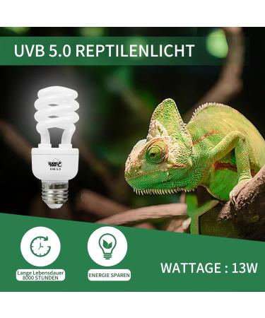 Buy Lucky Herp UVB Lamp 13W E27 - Ideal for Reptiles & Turtles | Best UVB 150 Terrarium Lighting - Buy Online on SooperMarket.com