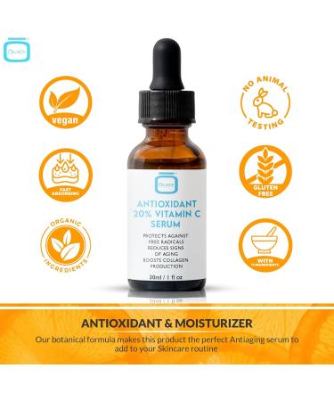 OMIC Antioxidant Vitamin C Serum | Helps to Moisturize Skin Boost Skin Collagen | Brighten Hydrate & Plump Skin | Anti Aging & Wrinkle Facial Serum | 1 fl oz / 30 ml - Buy Online on SooperMarket.com