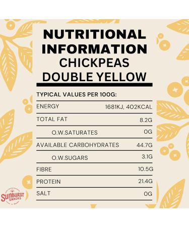 Sunburst Double Roasted Chickpeas 500g - Oil and Salt Free - Buy Online on SooperMarket.com