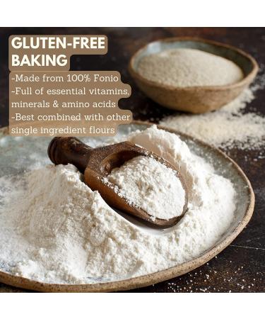 Shipetaukin Fonio Flour: Gluten Free Non GMO African Supergrain - Baking, Thickening, Breads | 28oz - Buy Online on SooperMarket.com
