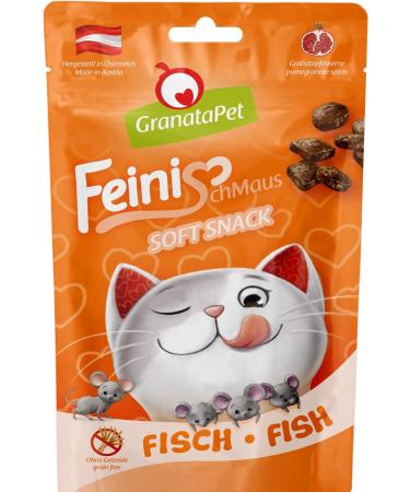 Granapet fine mouse fish treats for cats soft cat snack cat brick without grain & sugar additives reward for in between 50 g fish 50 g (1 Pack)