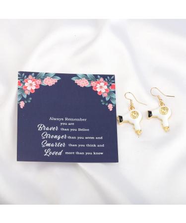 MYOSPARK Hair Stylist Gift Hair Dryer Earrings Hairdresser Gift Hair Stylist Jewelry Stylists Graduate Gift Cosmetology Gift (Hair Dryer Earrings) - Buy Online on SooperMarket.com