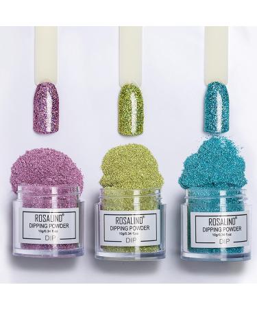 Roseflower Dipping Powder Nails Kit - 6 Color Nude DIY Manicure Starter Set with Base & Top Coat - Perfect for Home Nail Salon - Buy Online on SooperMarket.com
