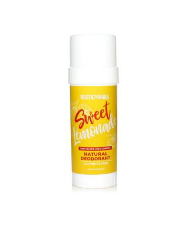Rustic MAKA Sweet Lemonade (No Baking Soda  No Aluminum) Natural Deodorant for Odor  Orange + Lemon  3.2 oz