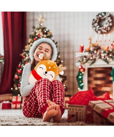 Christmas Elk Stuffed Animal Plush Pillow - Cute Soft Toy for Kids - Perfect Gift for Christmas & Birthdays - Decorative Pillow for Sofa & Bedroom - Buy Online on SooperMarket.com