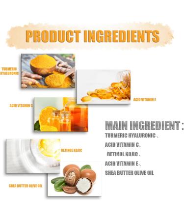 Kojic Acid Soap Kojic Acid Dark Spot Remover Soap Turmeric Kojic Acid Soap Handmade Soap for Dark Spots & Acne Scars Natural Orange Soap Bar for Face Body Wash 100g - Buy Online on SooperMarket.com