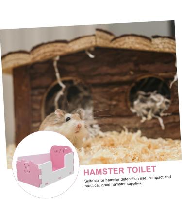 Kisangel 1pc Hamster Toilet Chinchilla Bath Hamster Pee Training Small Animal Bathtub Hamster Potty PVC 15x10cm Pink - Buy Online on SooperMarket.com