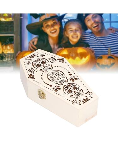 Decorative Wooden Coffin Pet Burial Coffin Small Unique 2Pcs Creative for Halloween Party Decor for Hamsters for Small Pets for Coffin Box (Skull) - Buy Online on SooperMarket.com