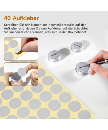 35 Pcs 20ml Aluminum Cream Can Set with Lids - Ideal for Lotions Mini Candles & Cosmetics | International Shipping - Buy Online on SooperMarket.com
