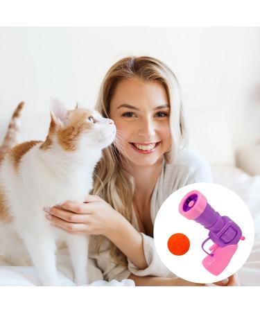 Heyu-Lotus Cat Ball Launcher to Relieve Boredom Interactive Cat Toys with 100 Pcs Balls and 1 Pcs Launcher Plush Ball Shooting Gun for Cats Suitable for Indoor Cat Training Playing Sports Games - Buy Online on SooperMarket.com