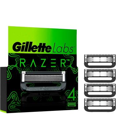 Gillette Labs Razer Limited Edition razor blades 4 replacement blades for Gillette Labs wet razing men with cleaning element and Heated Razor 4 sound