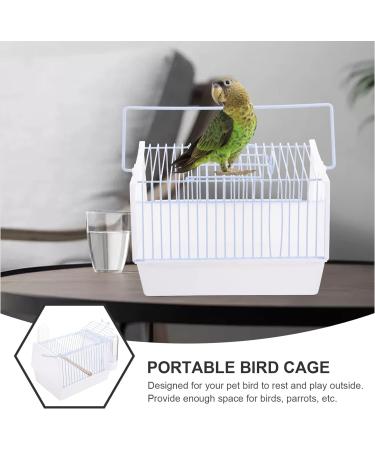 Portable Pet Bird Cage with Wooden Perch & Water Bottle - Ideal for Budgies, Conures, Cockatiels & Parakeets - Buy Online on SooperMarket.com