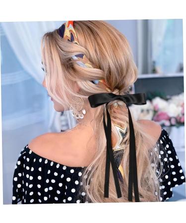 10PCS Hair Bows for Women Tassel Ribbon Hair Clip with Long Tail French Bow Hair Clips Solid Hair Ribbons for Women Girls - Buy Online on SooperMarket.com