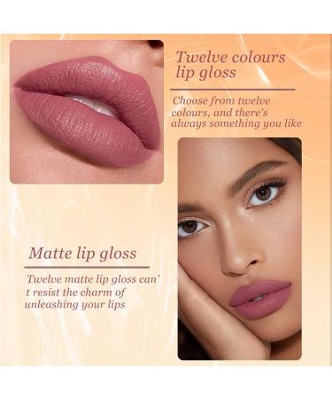 12 Colors Lip Gloss Set - Plumping Liquid Lipstick & Waterproof Long-Lasting Lip Glaze Makeup for Women - Nude Lip Glow Oil Kit (Set A & B - Buy Online on SooperMarket.com