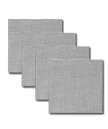 Needlepoint Blank Canvas MonoDeluxe 12/13/14-Mesh Sheets Size 9,5" X 9,5" Set of 4 (12 Mesh)