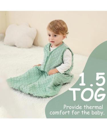 Looxii 1.5TOG Cotton Baby Sleeping Bag | Soft Newborn Sleepsack for Boys and Girls 12-18 Months | Grey & Green - Buy Online on SooperMarket.com