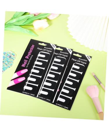 FRCOLOR 100 Sheets Nail Art Anti-Spill Stickers Nail Polish Nail Guards for Painting Nails Nail Protector for Gel Polish Nail Protector Stickers Nail Tape Tearable Adhesive Tape Silica Gel 3.00X2.50X0.10CM As Shown - Buy Online on SooperMarket.com