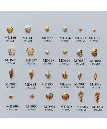 500pcs Nail Art Metal Studs - Sea Series Shell Starfish Deco | NAIL ANGEL 10007 - Buy Online on SooperMarket.com