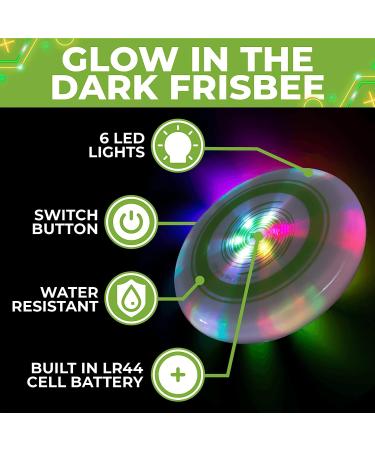 Toysery LED Frisbee - Glow in The Dark Light Up Flying Disc for Adults and Kids - Outdoor Adventure Toy - Buy Online on SooperMarket.com