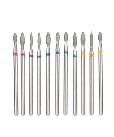 11 Piece Nail Drill Bit Set Diamond Manicure Drill Bits Professional Nail Cutter Attachment for Nails Manicure Pedicure Home Salon