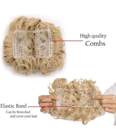 Dark Black Messy Curly Wavy Hair Extensions Bun Piece Up Do Drawstring Ponytail Clip in Comb Chignon - Buy Online on SooperMarket.com