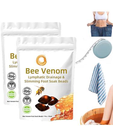 Lukmlca Bee Venom Lymphatic Drainage & Slimming Foot Soak Beads Detoxingherbs Body Detox Foot Soak Beads Body Detox Foot Soak Beads (2 Pack)