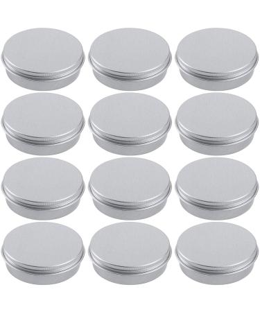 4 Ounce Aluminum Tin Jar Refillable Containers 120 ml Aluminum Screw Lid Round Tin Container Bottle for Cosmetic ,Lip Balm, Cream, 12 Pack. 4-Ounce