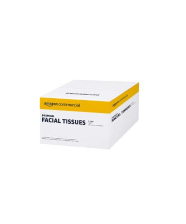 AmazonCommercial 2-Ply White Cube Box Facial Tissue|Bulk for Business|FSC Certified|95 Sheets per Roll (36 Boxes)(8" x 8" Sheet)