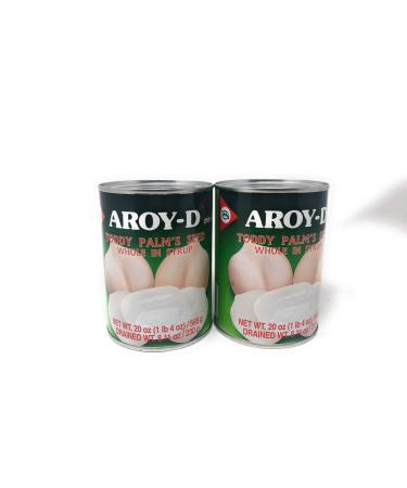 Aroy-D Palm's Seed Whole In Heavy Syrup, 20oz (565g), 2 Pack