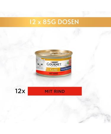 Buy Gourmet PURINA GOURMET Gold Fine Pate Wet Cat Food with Beef 12 Pack (12 x 85g) - Premium International Shipping - Buy Online on SooperMarket.com
