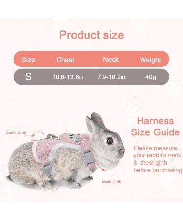 Adjustable Rabbit Leash Set - 2 Breathable Harnesses for Rabbits Hamsters & Cats - Soft & Comfortable - Available in Pink & Gray - Buy Online on SooperMarket.com