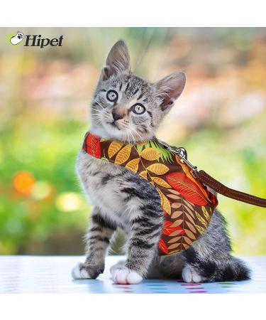 Escape Proof Cat Harness and Leash Set - Air Mesh Vest for Small Dogs - Reflective Gold S - Buy Online on SooperMarket.com